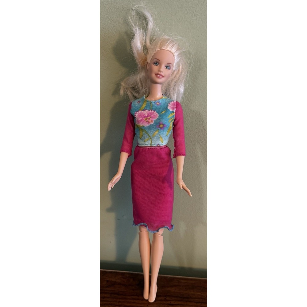 Vintage 1999 Barbie Blonde Dress Outfit Bendable Legs‎